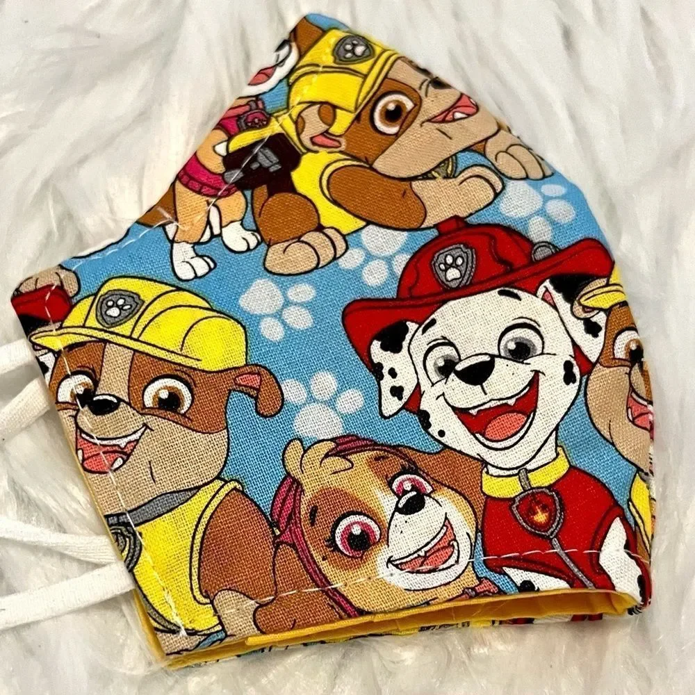 Paw Patrol face mask, Trendy cartoon character mask for toddlers and kids
